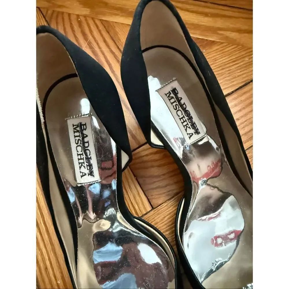 New Badgley Mischka Fabia Embellished Pointed Toe Pump Size 7 - Picture 8 of 8